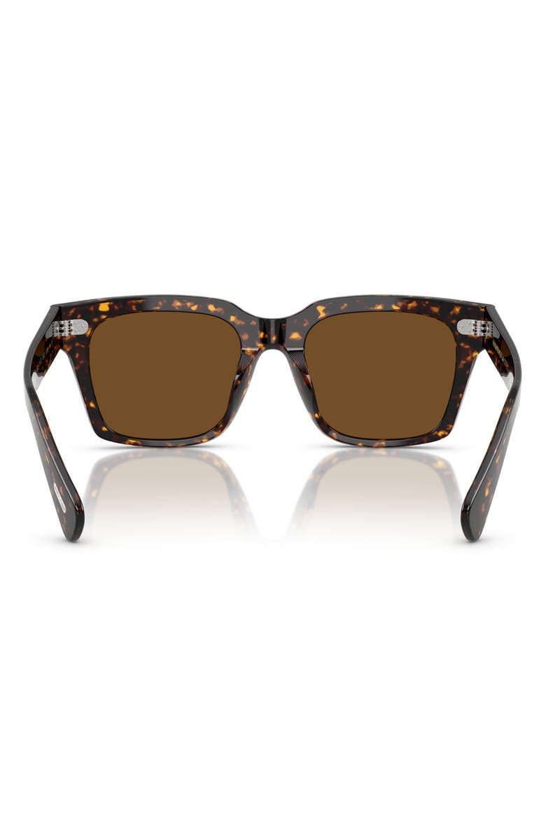 Oliver Peoples 52mm Polarized Pillow Sunglasses, Alternate, color, Tortoise