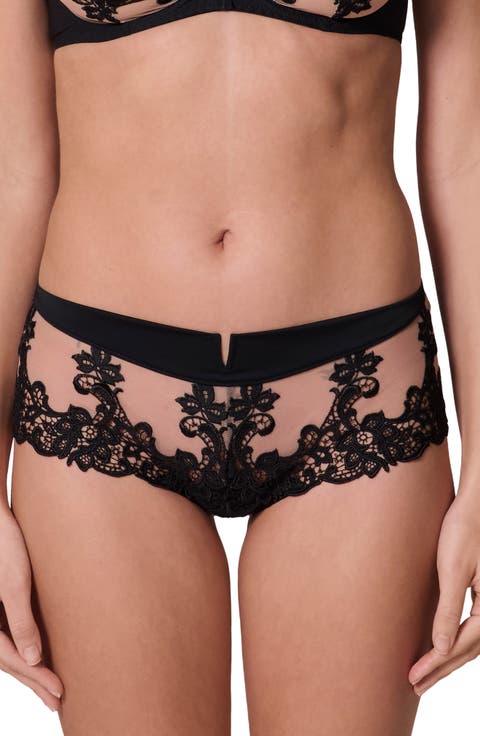 'Saga' Embroidered Boyshort Briefs