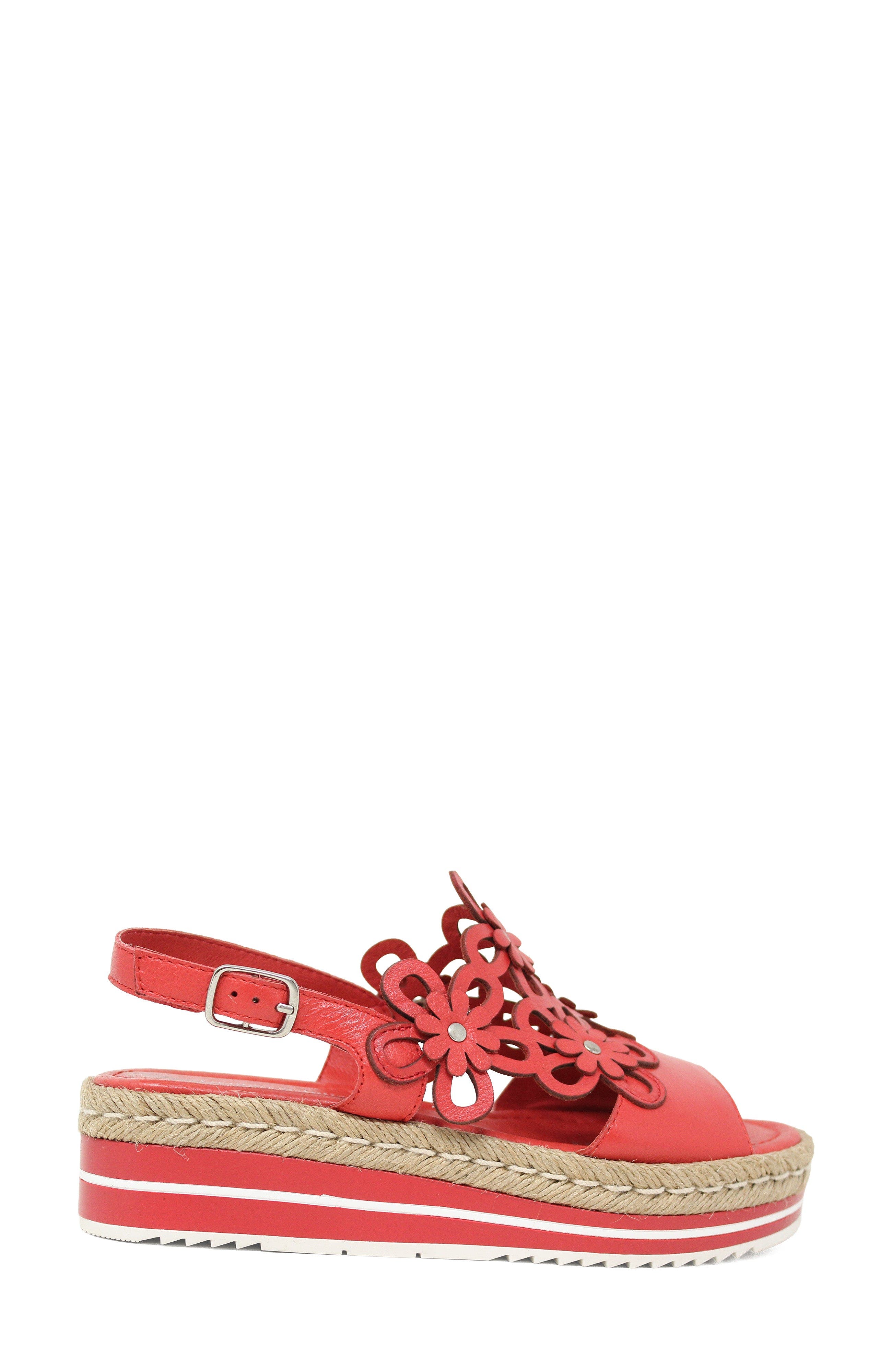DJANGO AND JULIETTE Aldo Wedge Sandal, Alternate, color, Red Leather