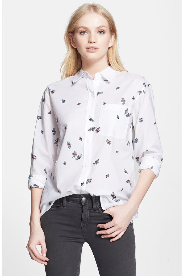 'Daddy' Print Shirt, Main, color, BRIGHT WHITE