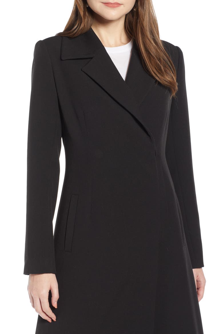 Long Feminine Coat (Nordstrom Exclusive), Alternate, color, BLACK