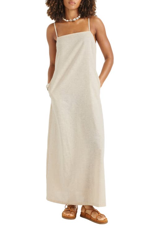 Rhea Organic Cotton & Linen Blend Cover-Up Maxi Sundress