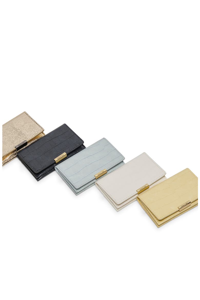Mini Me Faux Leather Wallet, Alternate, color, GREY