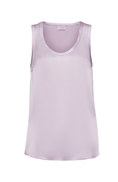 Brunello Cucinelli Silk Satin Reversible Tanktop In Lilac