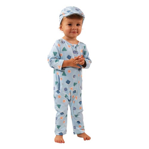 Uv Skinz Active Fleece Romper In Smiley Pals