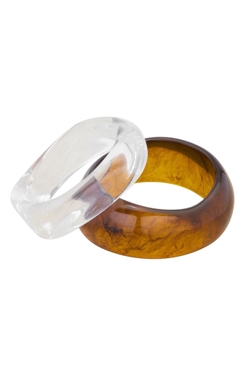 st. Moran Set of 2 Lucite<sup>®</sup> Bangles, Main, color, Brown