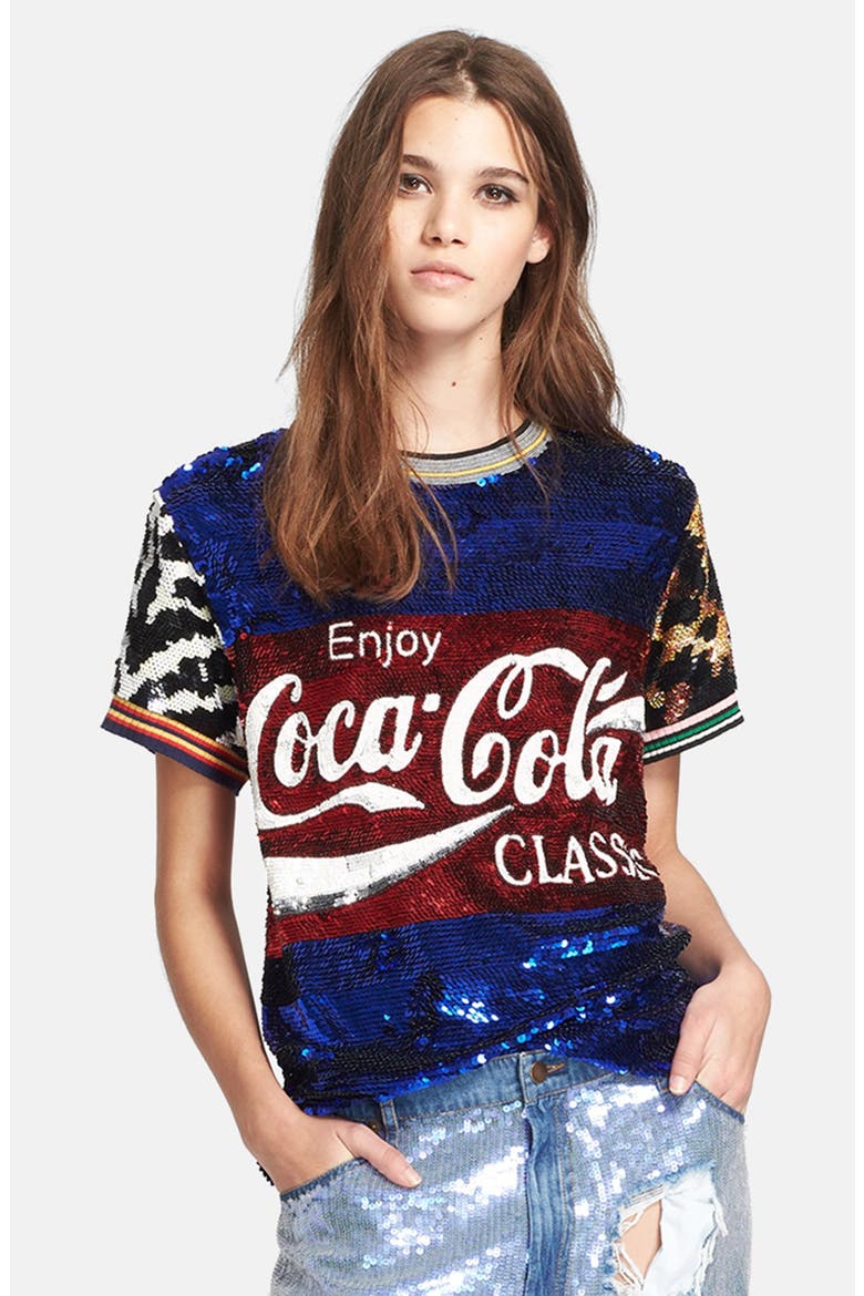 'Coca-Cola®' Sequin Top, Alternate, color, MULTI