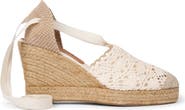 Penelope Chilvers High Valenciana Ankle Tie Espadrille Wedge Pump