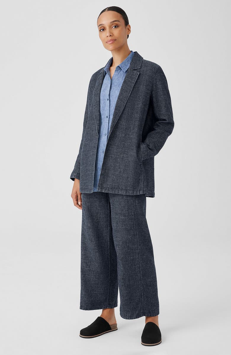 Eileen Fisher Longline Hemp & Organic Cotton Blazer, Alternate, color, 