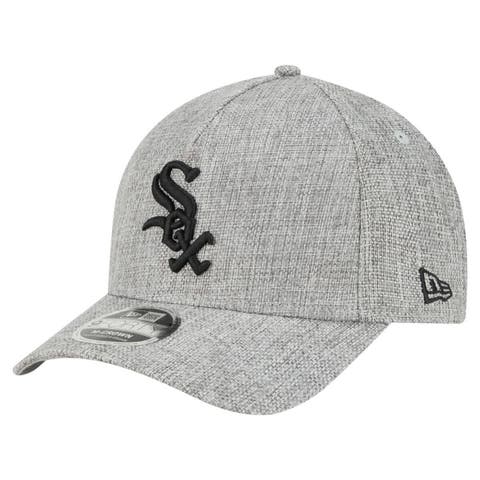 Men's New Era Gray Chicago White Sox Cotton Weave M-Crown A-Frame 9FORTY Adjustable Hat