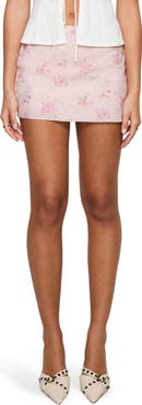 Princess Polly Piazia Floral Chiffon Miniskirt