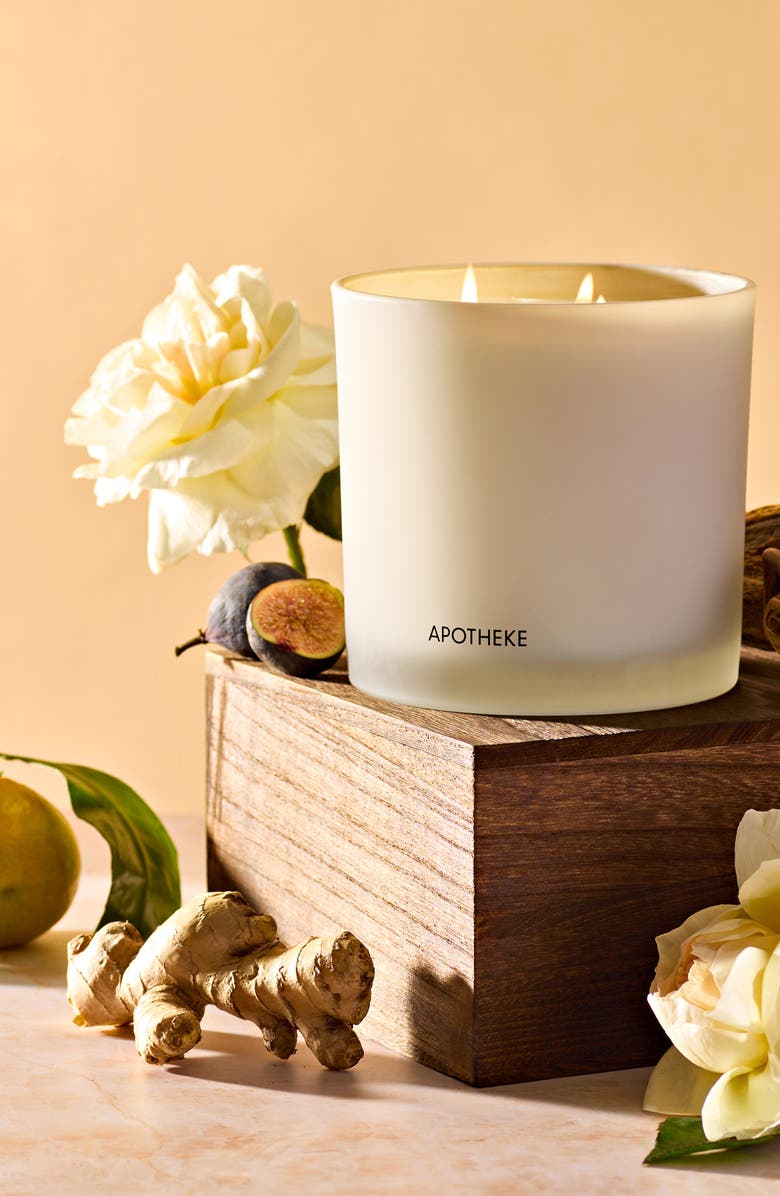 APOTHEKE Cedarwood Ginger Three-Wick Scented Candle, Alternate, color,
