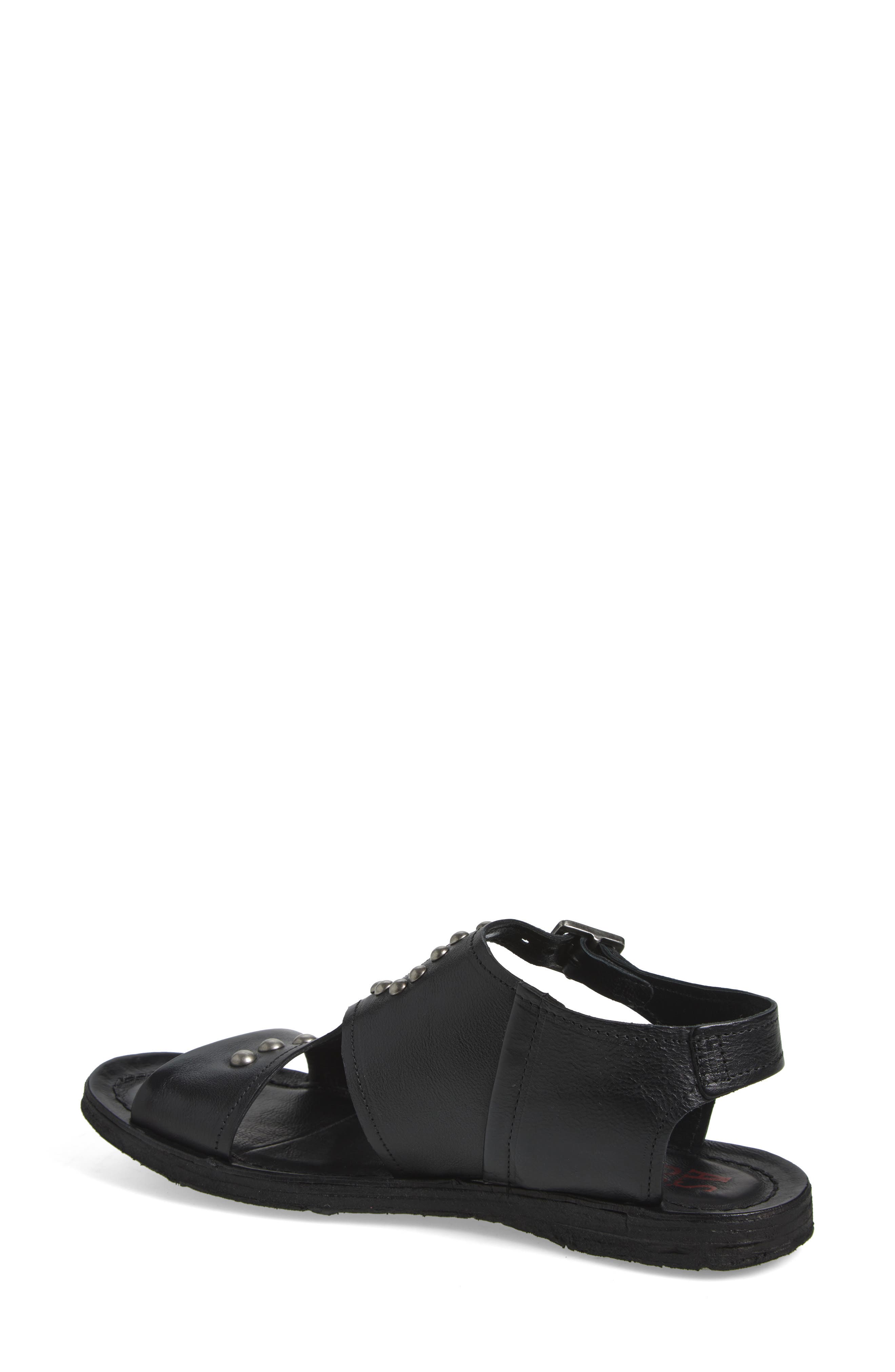 A.S.98 Romy Studded Sandal, Alternate, color, Black/ Black