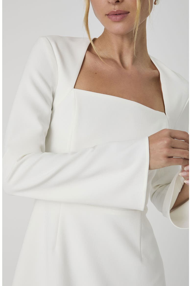 Whisper Long Sleeve Minidress, Alternate, color, SUMMER WHITE