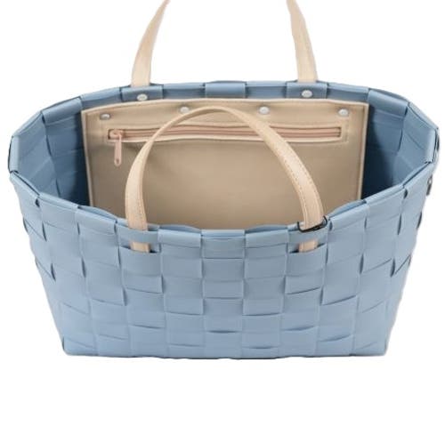 Handed By Petite Recycled Plastic Handbag In Faded Blue