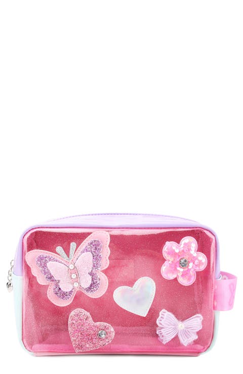 Kids' Buterfly Embellished Cosmetics Bag