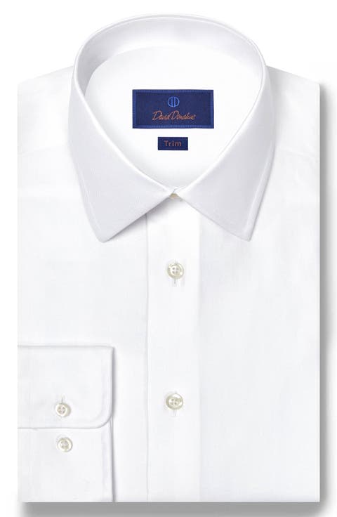 Trim Fit Cotton & Silk Dress Shirt