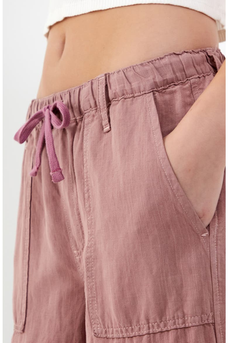 Luca Cotton & Linen Pants, Alternate, color, DUSK