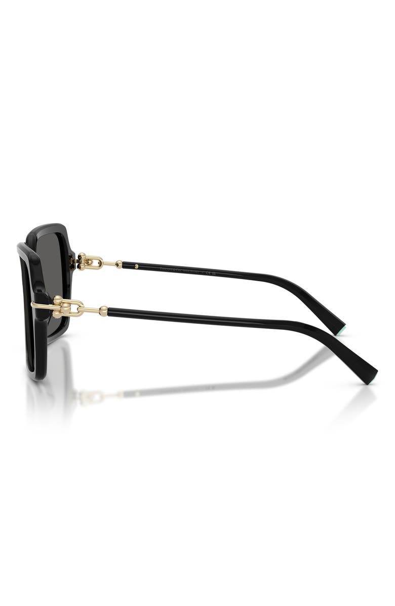 Tiffany & Co. 57mm Square Sunglasses, Alternate, color, Black / Dark Grey