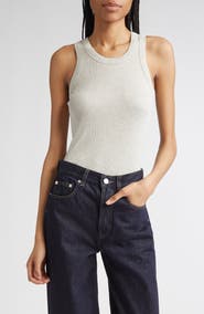 LOULOU DE SAISON Limba Mercerized Cotton Rib Tank