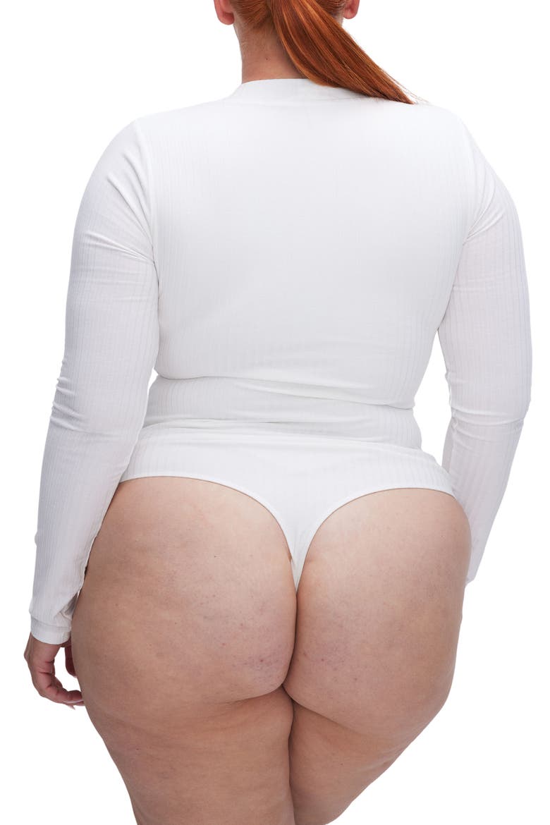 Rib Long Sleeve Henley Bodysuit, Alternate, color, IVORY001