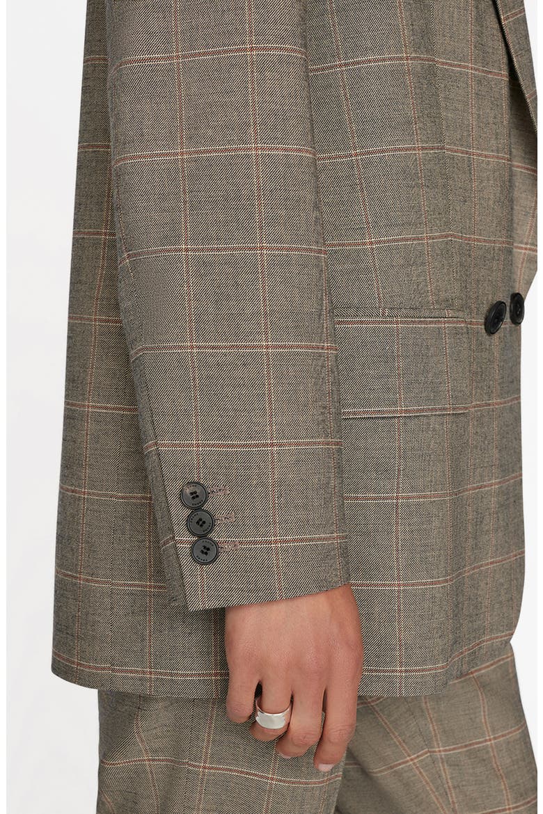 Di Windowpane Peak Lapel Boxy Blazer, Alternate, color, NOIR MULTI