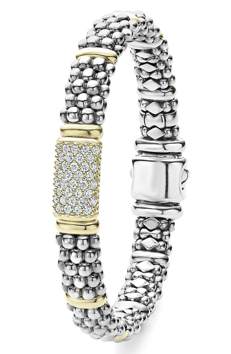LAGOS Signature Caviar Pavé Diamond Bracelet, Alternate, color, 