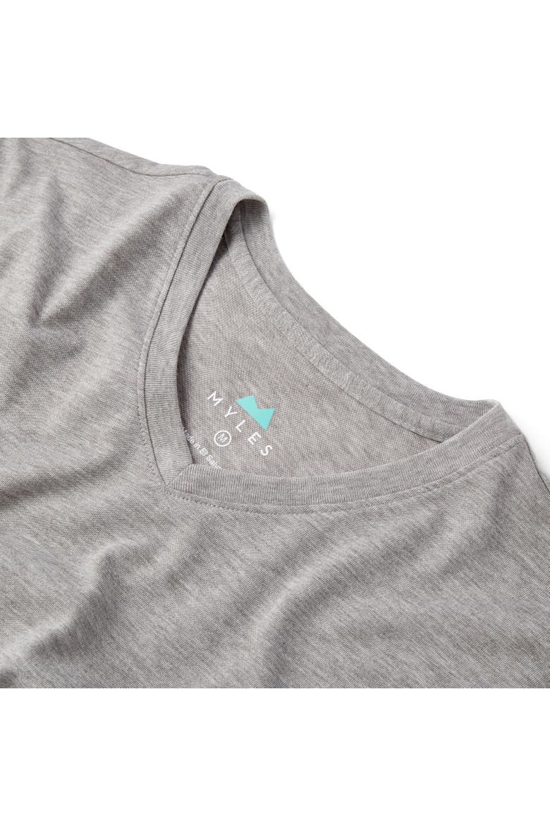 Everyday Tee with V-Neck, Alternate, color, Heather Gray