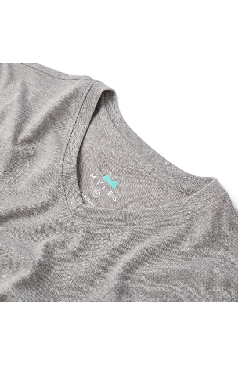 Myles Apparel Everyday Tee with V-Neck, Alternate, color, Heather Gray