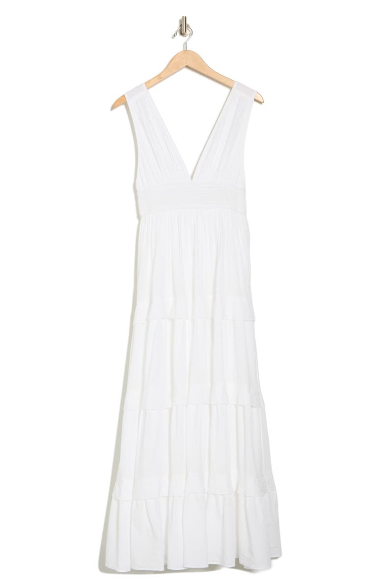 Chelsea28 Sleeveless Tiered Cotton Maxi Dress, Alternate, color, 