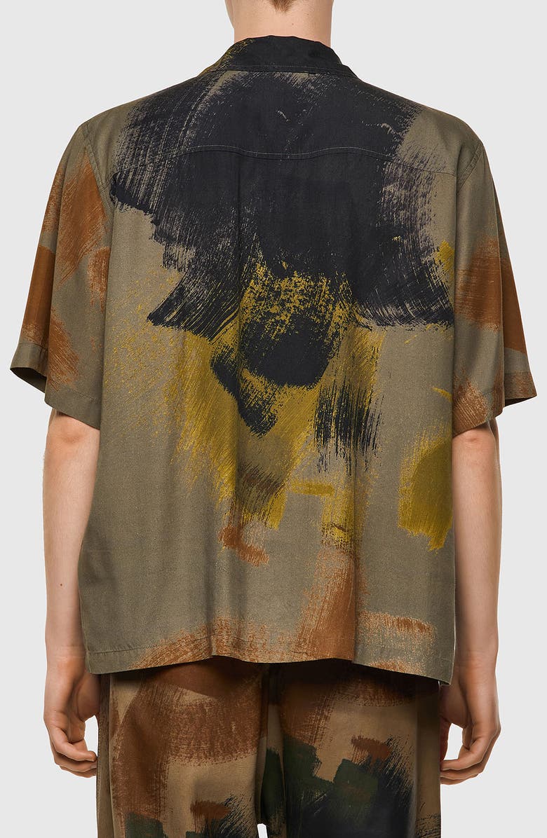 DIESEL<sup>®</sup> S-WOLF-ALL Brushstroke Short Sleeve Button-Up Shirt, Alternate, color, 