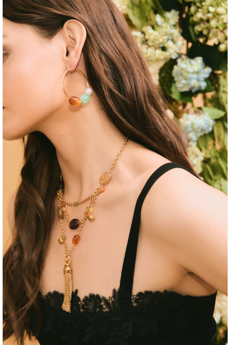 Drift Hoop Earrings, Alternate, color, GOLD MULTI