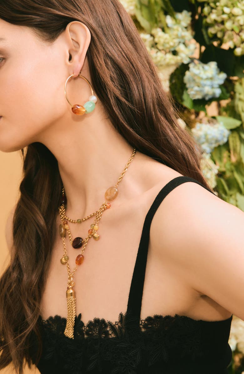 Petit Moments Drift Hoop Earrings, Alternate, color, Gold Multi