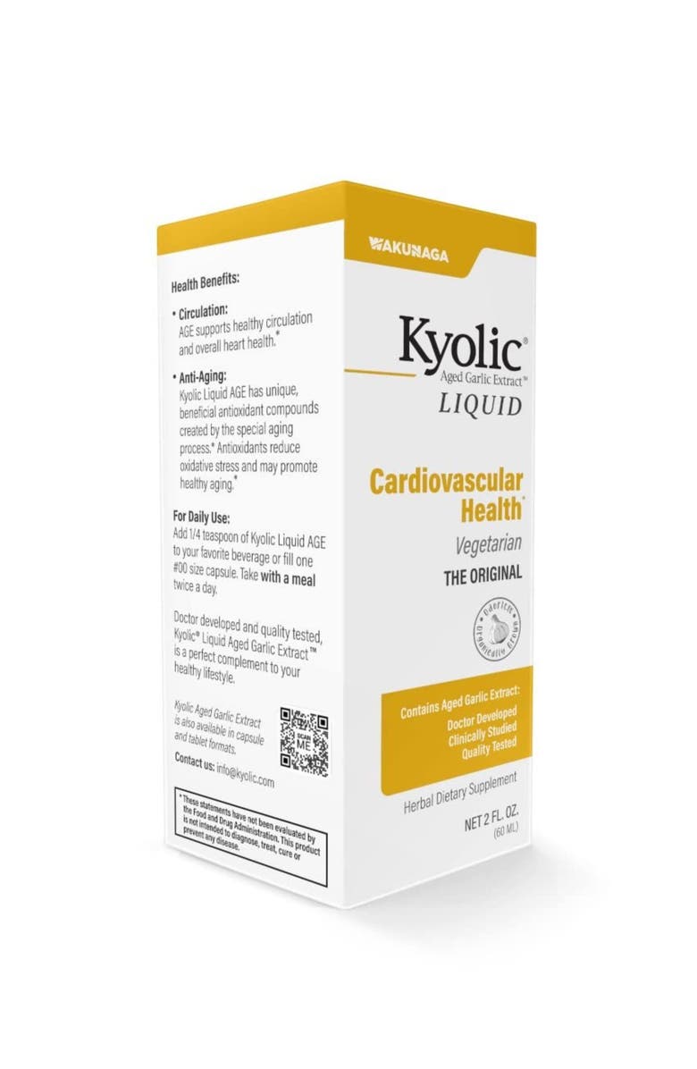 Kyolic Aged Garlic Extract Cardiovascular Health, Liquid 2 Ounces, Alternate, color, NO COLOR