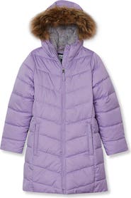 Lands' End Girls Fleece Lined Printed Parka
