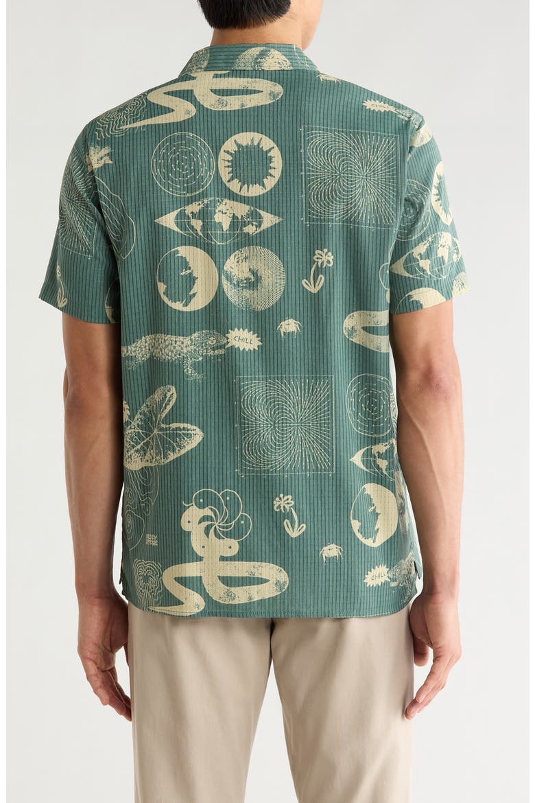 Bless Up Trail Performance Short Sleeve Button-Up Shirt, Alternate, color, SLATE GREEN