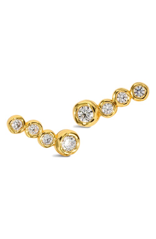 Alexis Bittar Asterales Cubic Zirconia Bar Earrings In Gold