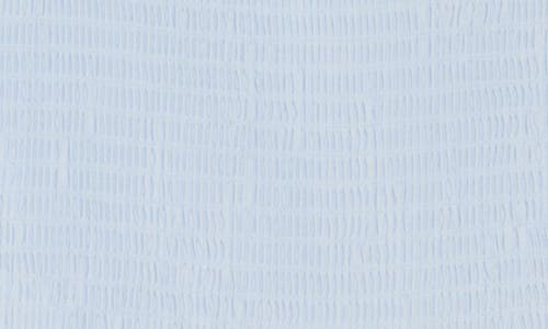 Shop Wayf Smocked Cotton Blend Fit & Flare Minidress In Baby Blue