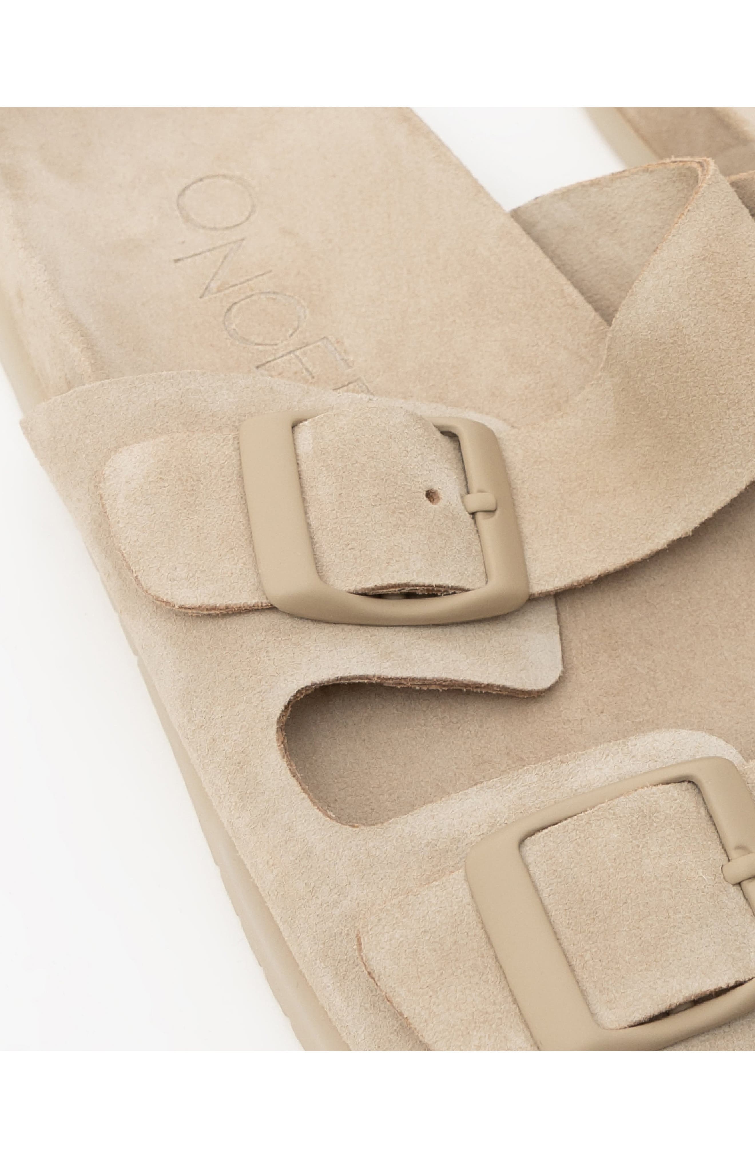 Savannah Buckle Slide Sandal, Alternate, color, SAND CASTLE