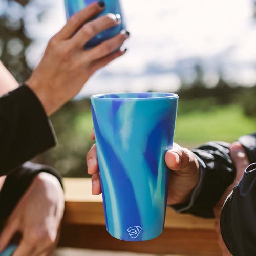 Silipint Silicone Pint Glasses 2 Pack Arctic Sky 16oz Unbreakable Cups