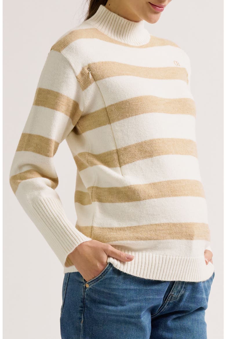 Cabourg Maternity & Nursing Sweater, Main, color, Beige/Ivory