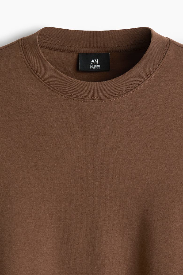 Oversized Fit Interlock T-shirt, Alternate, color, Dark beige