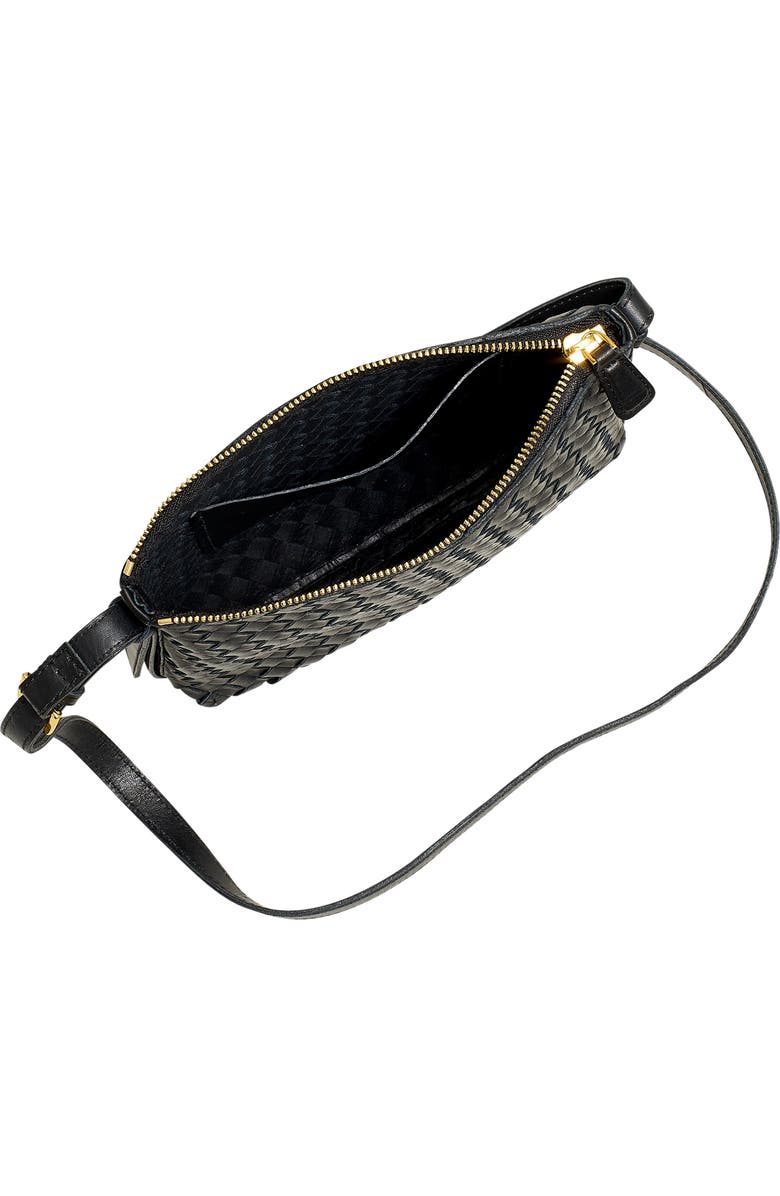 Madewell Woven Leather Crossbody Bag, Alternate, color,