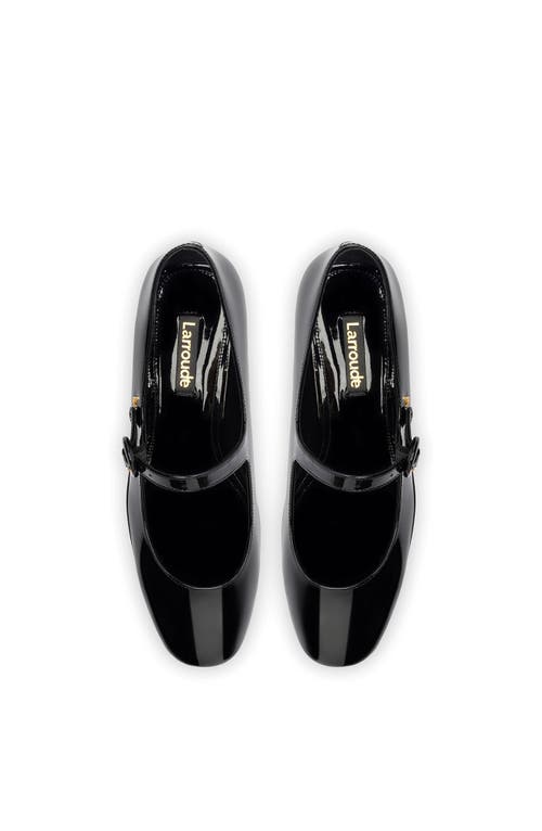 Larroude Blair Ballet Flatforms Black In Black