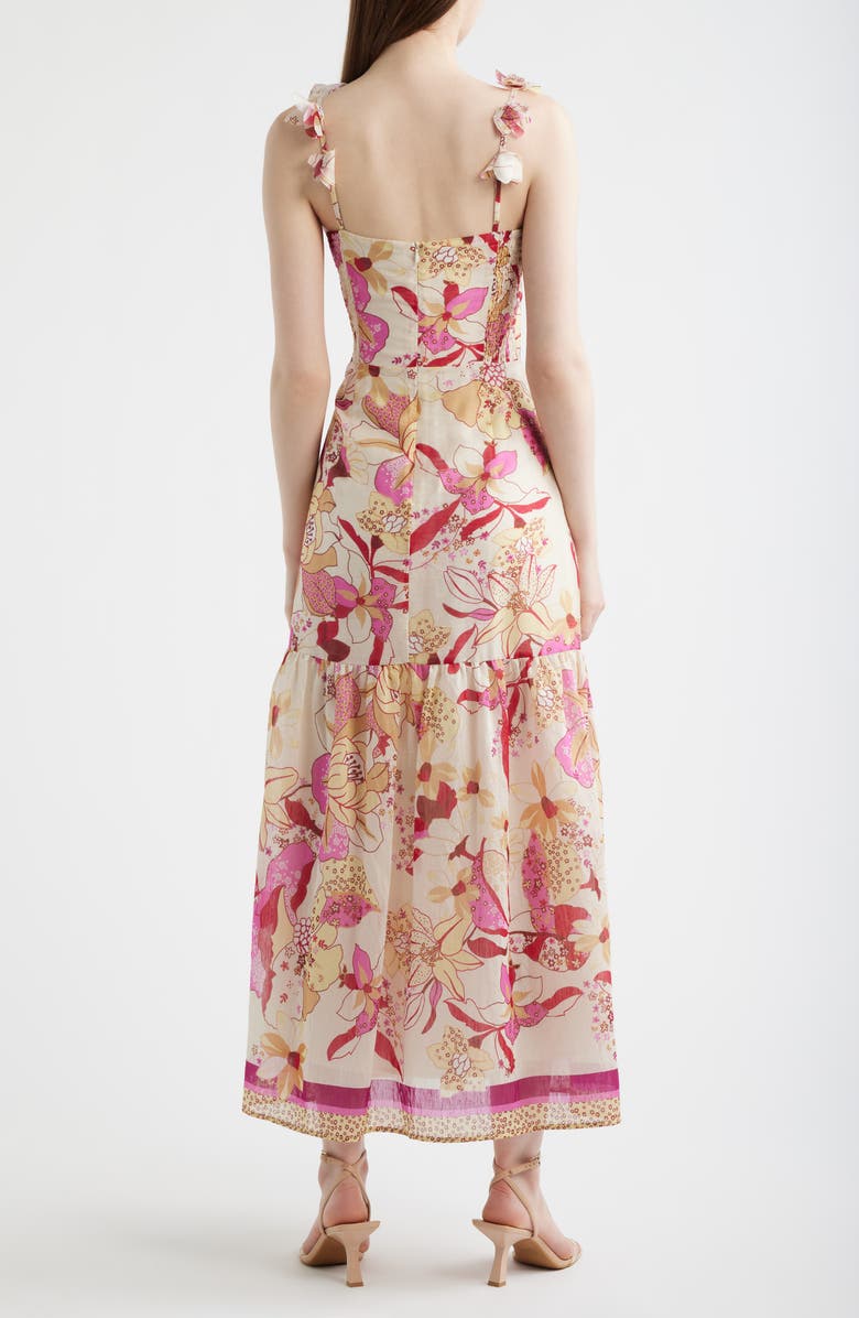 CIEBON Anisha Tie Strap Maxi Dress, Alternate, color, Pink Multi