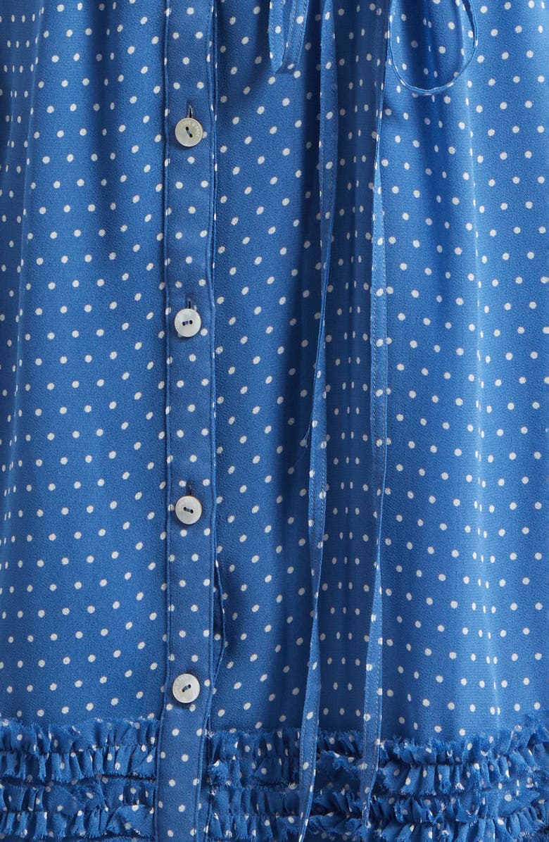 Cinq à Sept Galea Pin Dot Minidress, Alternate, color, Twilight Bay/ Ivory