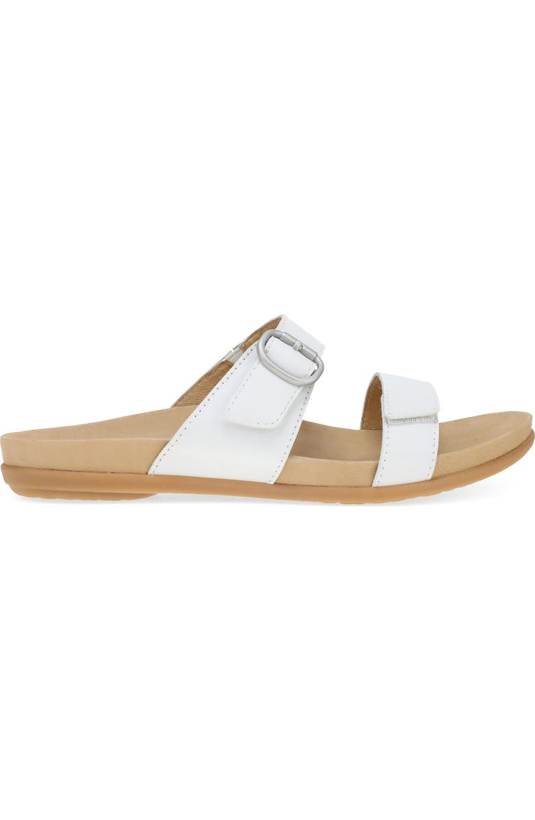 Dansko Justine Slide Sandal, Alternate, color, White Full Grain