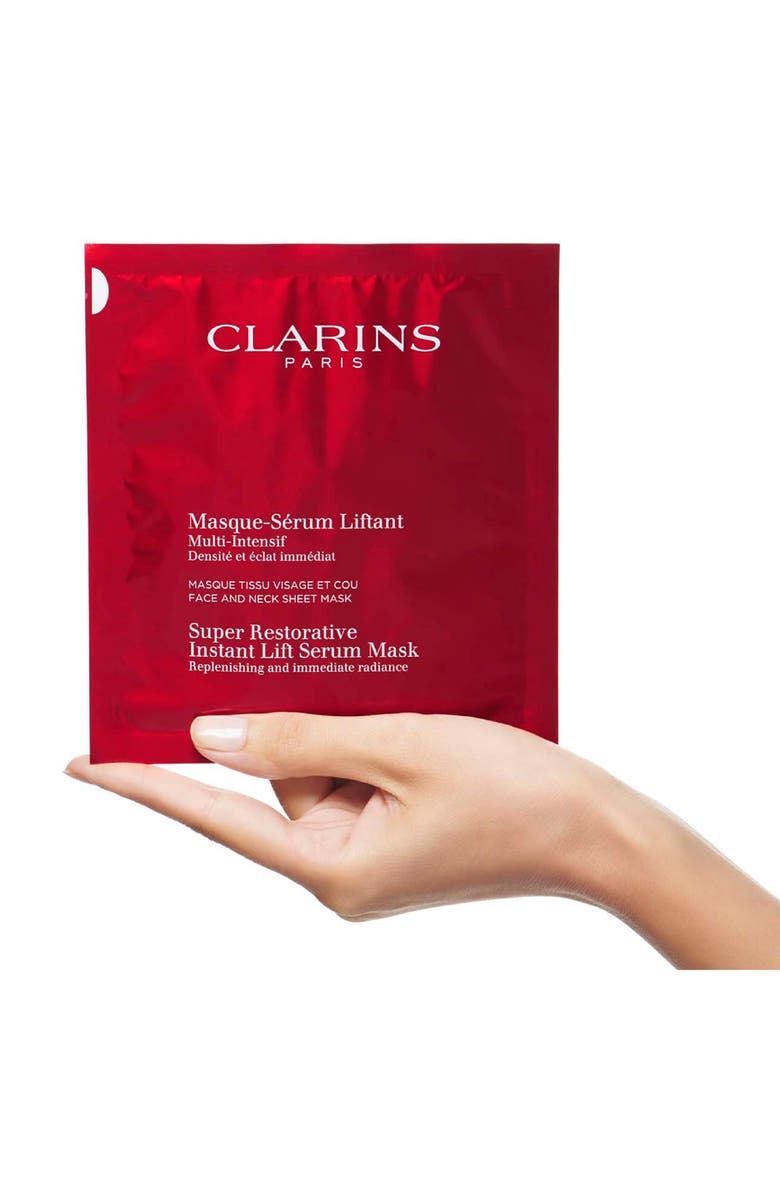 Clarins 5-Pack Super Restorative Instant Lift Serum Mask, Alternate, color, 
