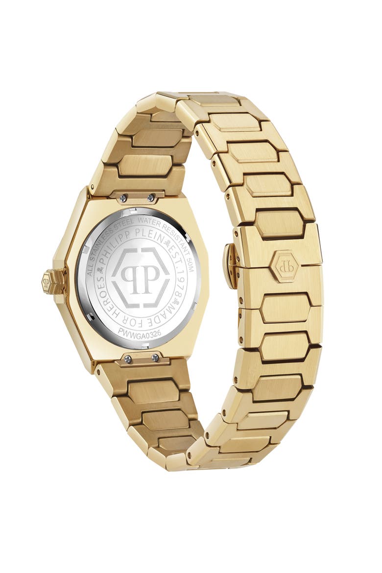 Watches Plein Deluxe Men, Alternate, color, Gold+Black