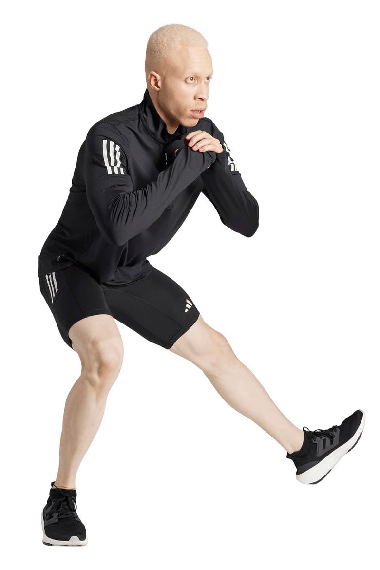 Own The Run AEROREADY Half-Zip Track Pullover, Alternate, color, BLACK